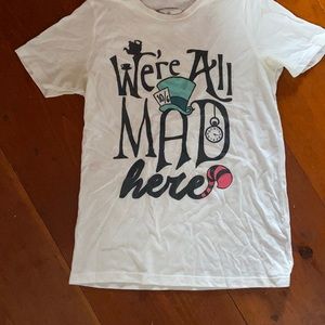 Alice in wonderland white shirt extra small